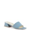 Light Blue Leather Sandals with 4cm Heel – 39 EU