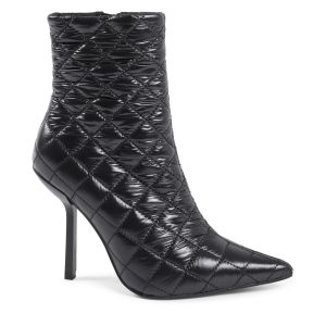 Fabric High Heel Ankle Boot