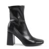 Synthetic Leather Ankle Boots with 9cm Heel – 36 EU