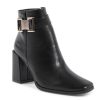 Synthetic Leather Ankle Boots with 9cm Heel – 36 EU