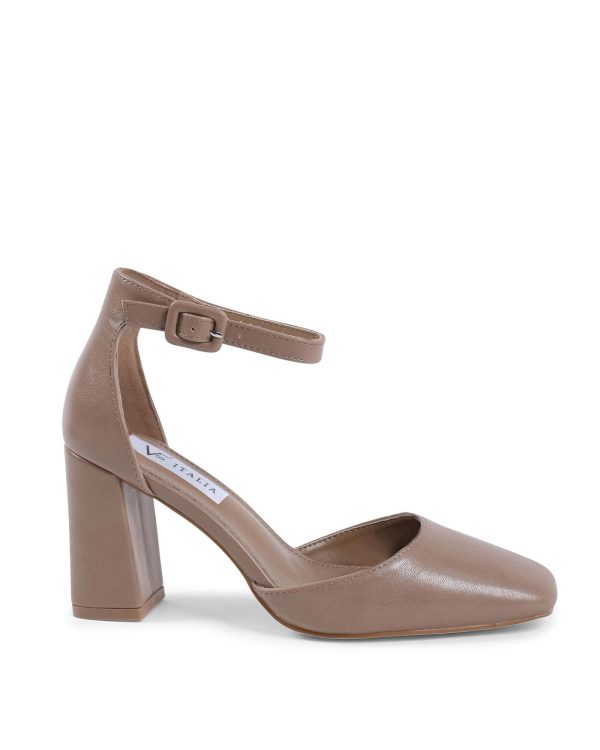 Ankle Strap Pump in Synthetic Leather – 36 EU