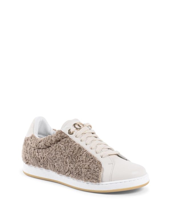 Faux Shearling Low-Top Sneakers – 39 EU