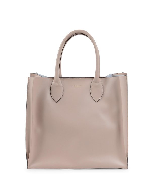 Structured Italian Leather Tote Bag – One Size