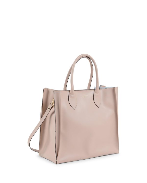 Structured Italian Leather Tote Bag – One Size