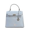 Light Blue Leather Handbag – One Size