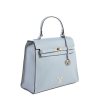 Light Blue Leather Handbag – One Size