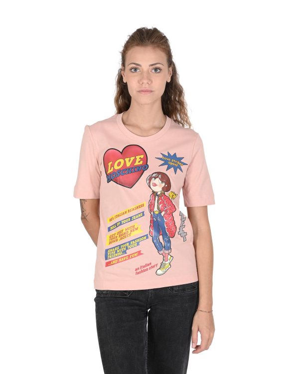 Powder Pink Cotton T-Shirt – 38 EU