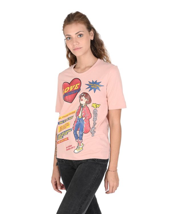 Powder Pink Cotton T-Shirt – 38 EU