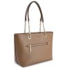 Leather Front Zip Tote Bag – One Size