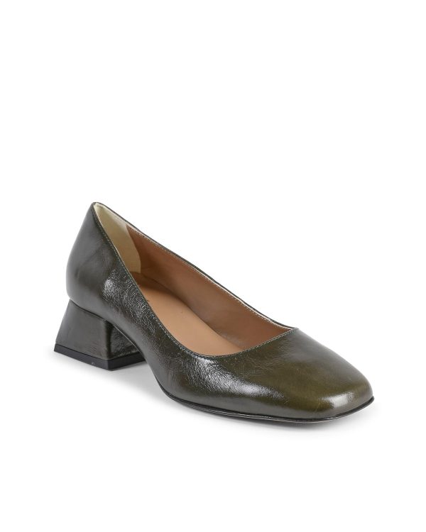 Leather Heeled Ballerina Shoes – 39 EU