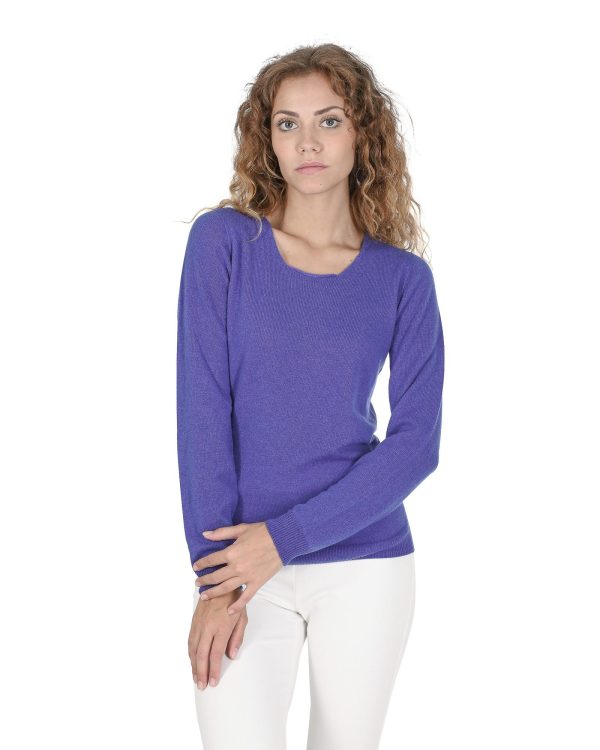 Square Neck Cashmere Sweater – 40 EU