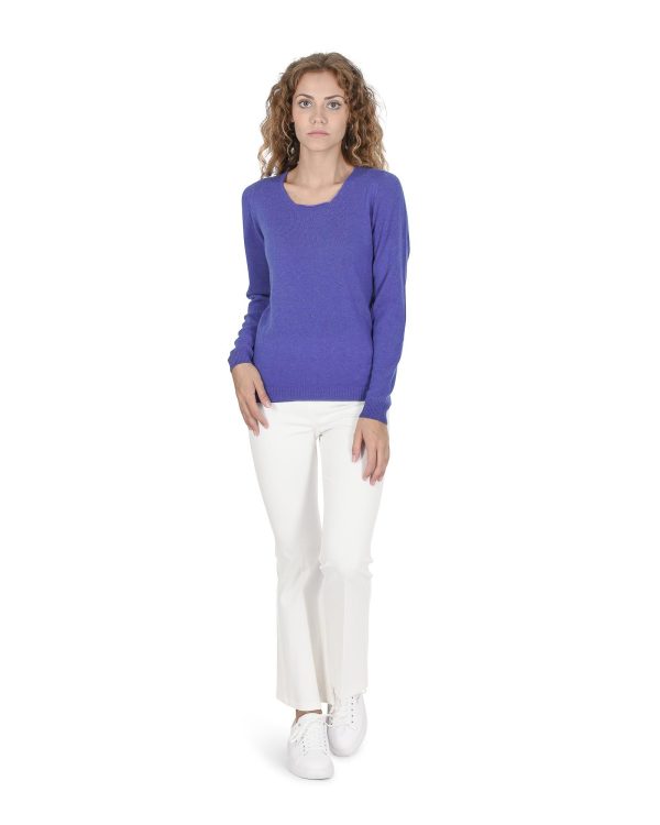 Square Neck Cashmere Sweater – 40 EU