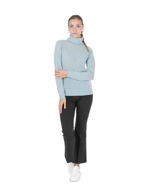 Premium Cashmere Womens Turtleneck Sweater – 40 EU