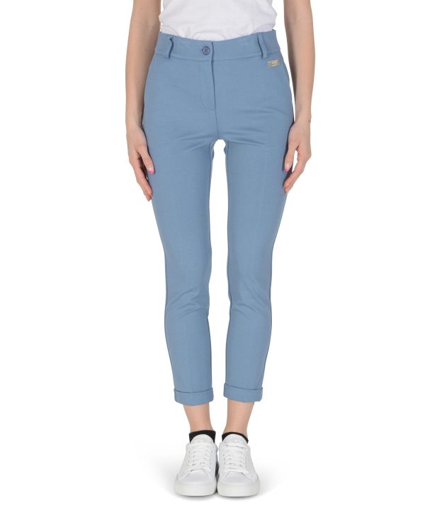 Light Blue Trousers with Italian Design – XL