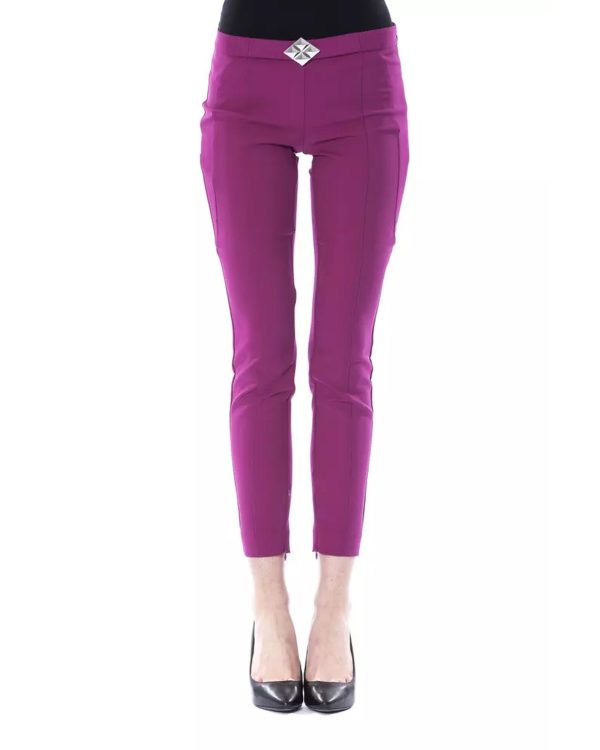 Lateral Closure Skinny Pants with Frontal Application – 42 IT