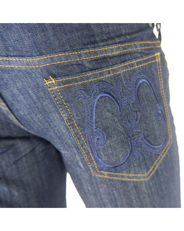 Regular Fit Denim with Embroidered Patch – 46 IT