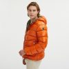 Reversible Goose Down Padded Jacket with Front Zip Closure – L