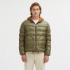 Reversible Goose Down Padded Jacket with Front Zip Closure – L