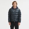 Reversible Hooded Jacket with Zip Closure and Duck Feather Padding – M