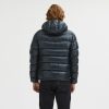 Reversible Hooded Jacket with Zip Closure and Duck Feather Padding – M