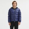 Reversible Hooded Jacket with Zip Closure and Duck Feather Padding – M