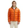 Reversible Hooded Down Jacket with Zip Closure – L