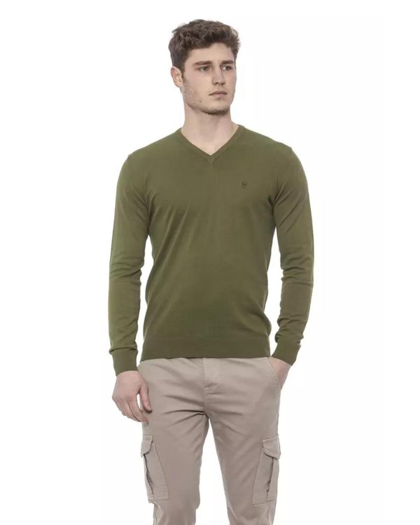 V-Neck Solid Color Sweater – 3XL