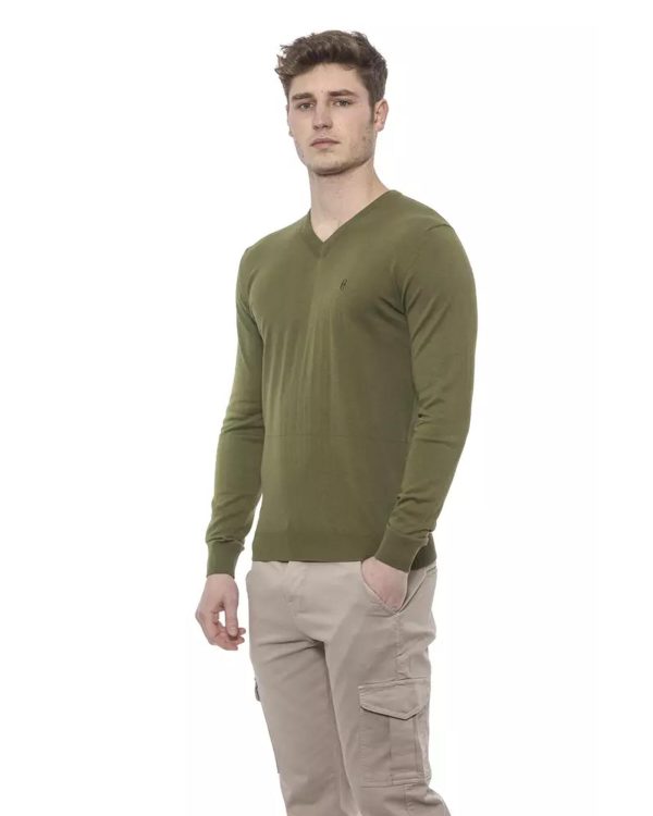 V-Neck Solid Color Sweater – 3XL