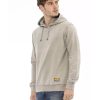 Hooded Sweatshirt with Long Sleeves and Ribbed Hem – L