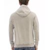 Hooded Sweatshirt with Long Sleeves and Ribbed Hem – L