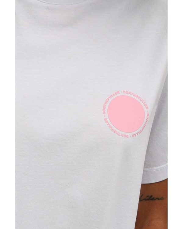 Luxury Designer White Cotton T-Shirt with Logo – L