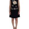 Black Wool Crystal I AM A PRINCESS Dress – 44 IT