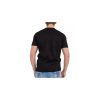 Black Cotton T-Shirt with Contrasting Logo Stamps – L