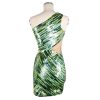 Green Sequin Dress with Glass Star Details 40 IT Women