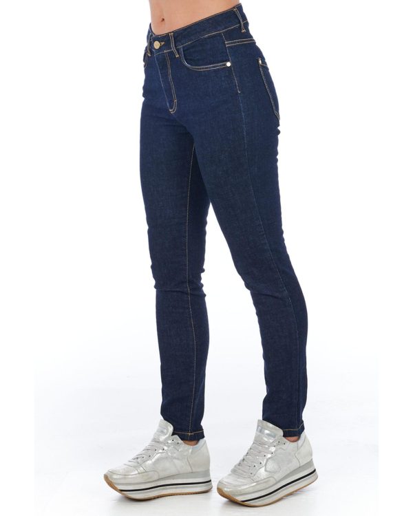 Multi-pocket Denim Jeans with Front Closure – W25 US