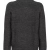 Acrylic Blend Sweater with Button Closure and Zip Up – L