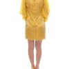 Yellow Lace Crystal Sheath Dress by Dolce & Gabbana 38 IT Women