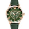 Rose Gold Analog Fashion Watch with Rhine Stone Detail One Size Women