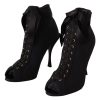 Dolce & Gabbana Ankle Open Toe Heels Boots 36 EU Women