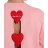 Logo-Embellished Cotton Sweatshirt with Heart Applique 42 IT Women