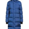 Long Down Jacket with Zip Closure and Logo Print – 40 IT