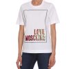 Embossed Logo Cotton T-Shirt by Love Moschino – 44 IT