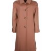 Woven Virgin Wool Coat with Four-Button Design 42 IT Women