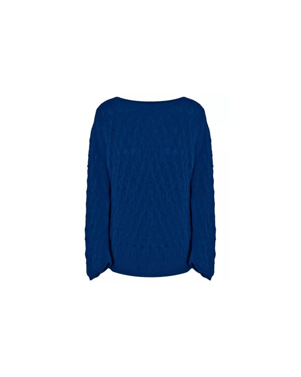 Malo Boat Neck Sweater with Rhombus Patterns in Wool and Cashmere M Women