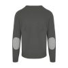 Luxury Anthracite Wool and Cashmere Round Neck Sweater – 3XL