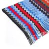 Geometric Pattern Fringed Scarf One Size Women