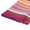 Geometric Pattern Fringed Scarf with Bright Colors One Size Men