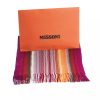 Geometric Pattern Fringed Scarf with Bright Colors One Size Men