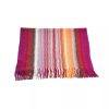 Geometric Pattern Fringed Scarf with Bright Colors One Size Men