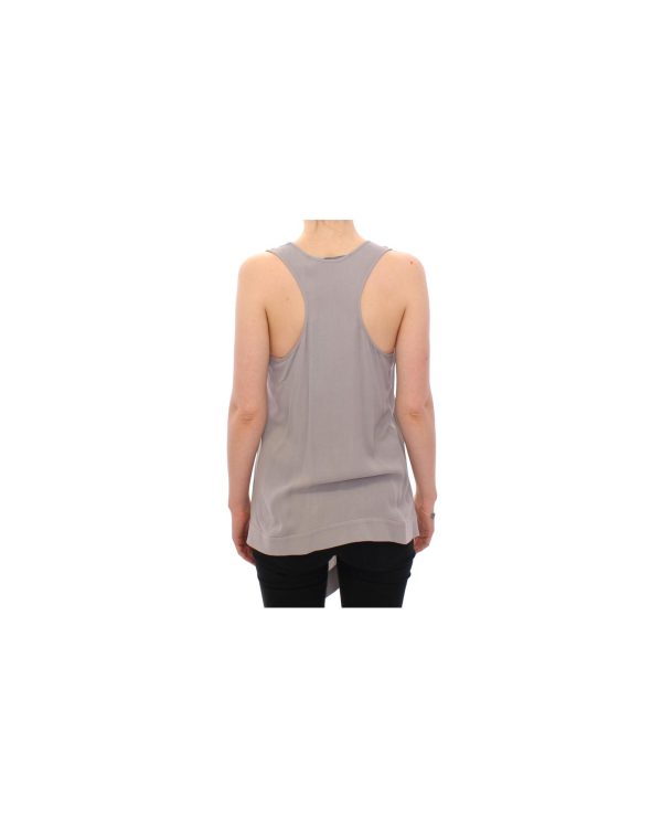 Comeforbreakfast Loose-fit Gray Top with Logo Details 40 IT Women